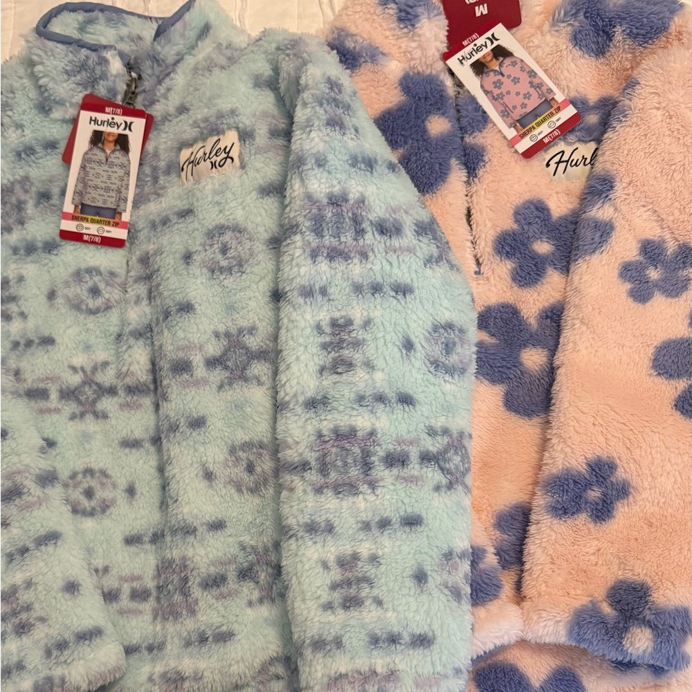 NWT Hurley Sherpa Quarter Zip girls